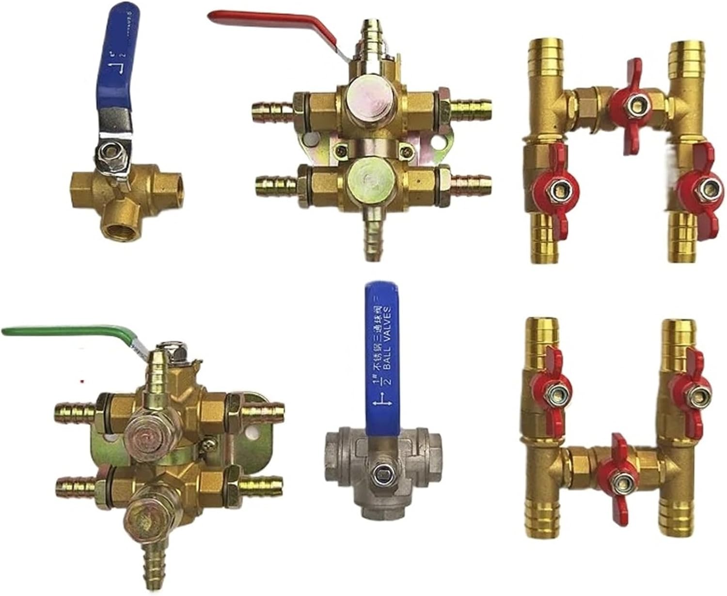3 way fuel valve For tank heating selector 6-port ball For(4-Six-way-circuit)