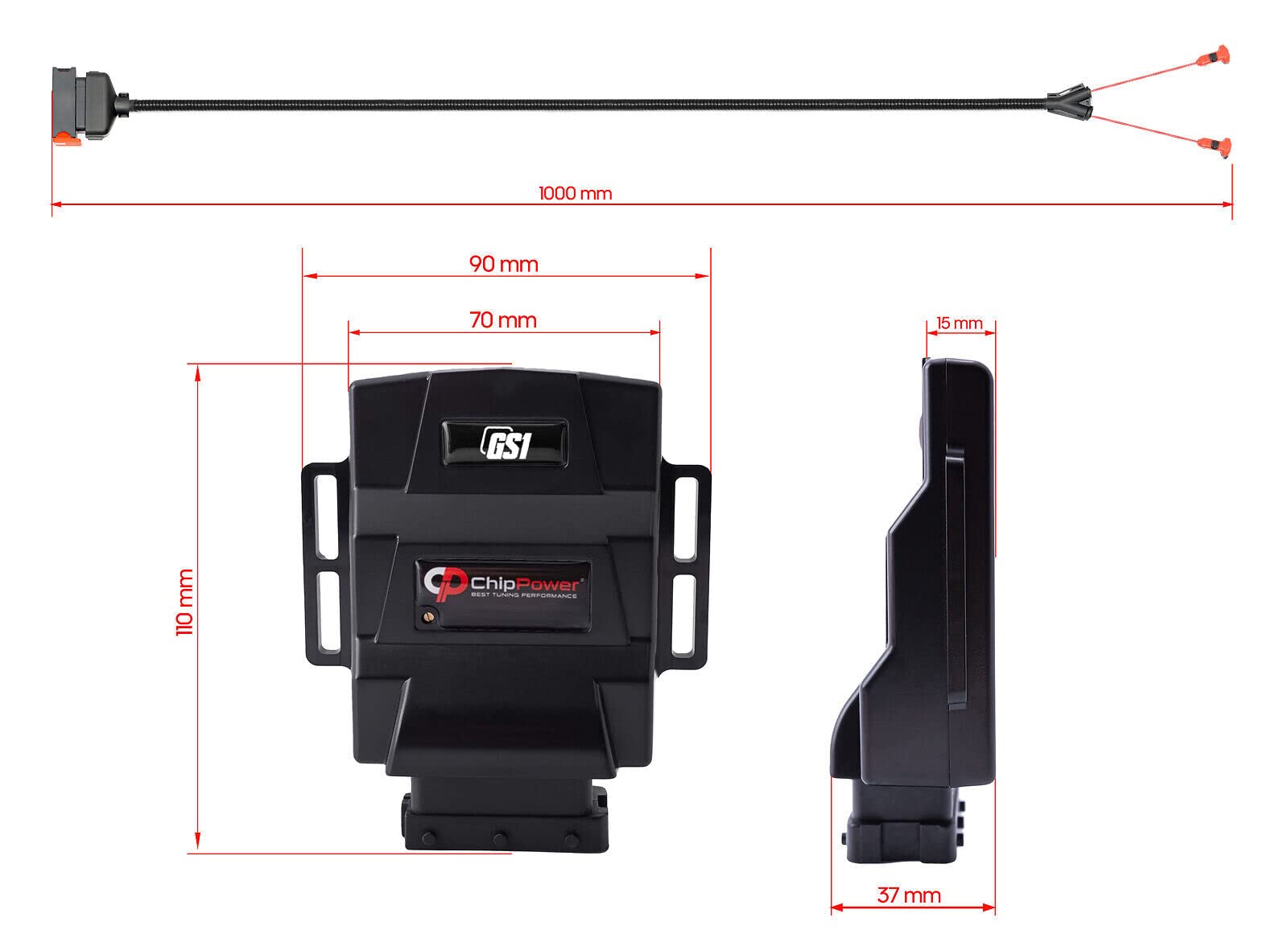 ChipPower Chip de Potencia GS1 al coche para BMW 3 serie E36 316 318 i/is/Ti 1990-2000 Tuning Box Gasolina ChipBox Más Potencia del Coche y Menor Consumo de Combustible
