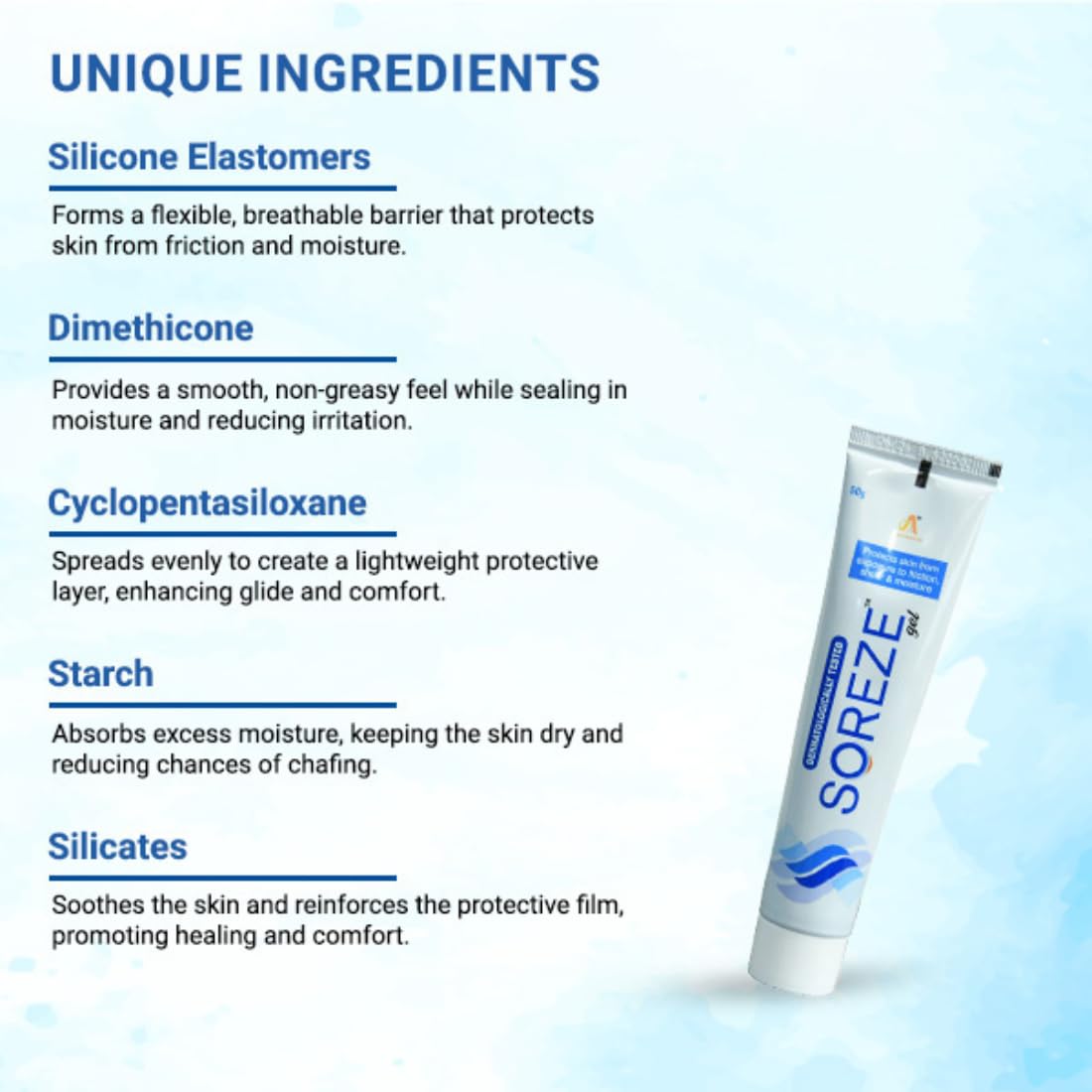 Amaterasu Bed Sores Prevention Gel | Skin Protectant Gel, Silicone Barrier Layer To Prevent Bed Sores | Pack of 1-50gm (50gm Each) 1