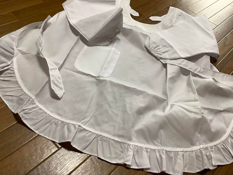 Amazon.co.jp: yumi Katsuraフリルエプロン 洋装かっぽう着