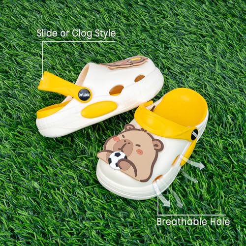 Image of Cute Capybara Slippers for Kids,Kids Girls Boys Clogs Garden Shoes,Funny Toddler Animal Slides Sandals,Water Shower Beach Pool Slippers Indoor Outdoor
