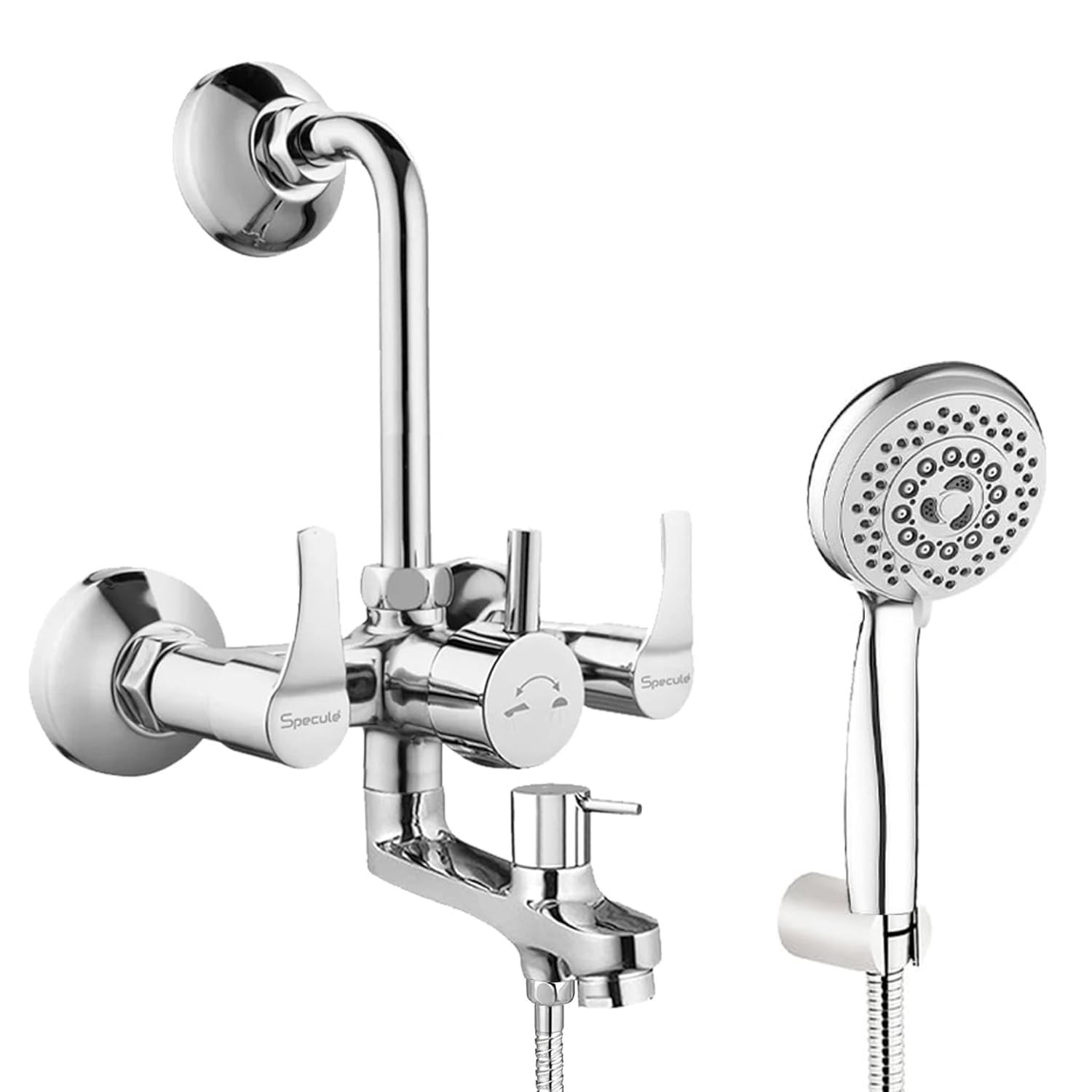 Topaz 3-in-1 Wall Mixer with Hand Shower - Chrome -1