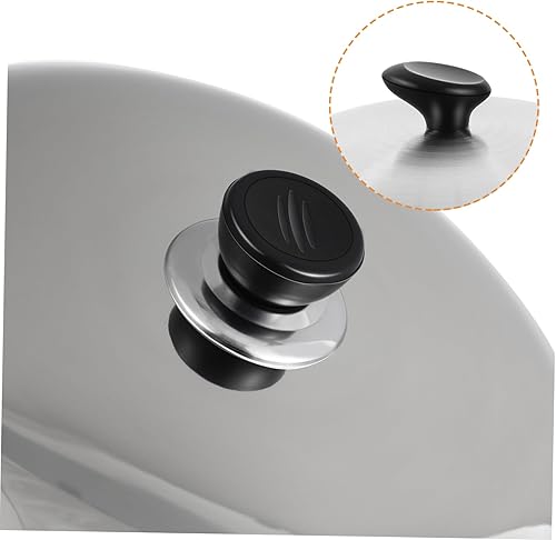 Miniatura 3 de Hemoton Cubierta universal para sartenes de acero inoxidable, tapa redonda para wok, cúpula de fusión de queso, cubierta plana de metal para wok,