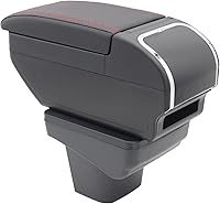 Vista 1 de YJYWZH Reposabrazos de consola de doble capa para Suzuki Vitara 2015-2019, caja de almacenamiento con soporte para tazas, reposabrazos y accesorios