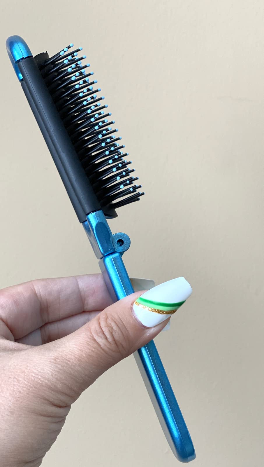 Amazon | ALAZCO 折りたたみヘアブラシ ミラー付き コンパクト