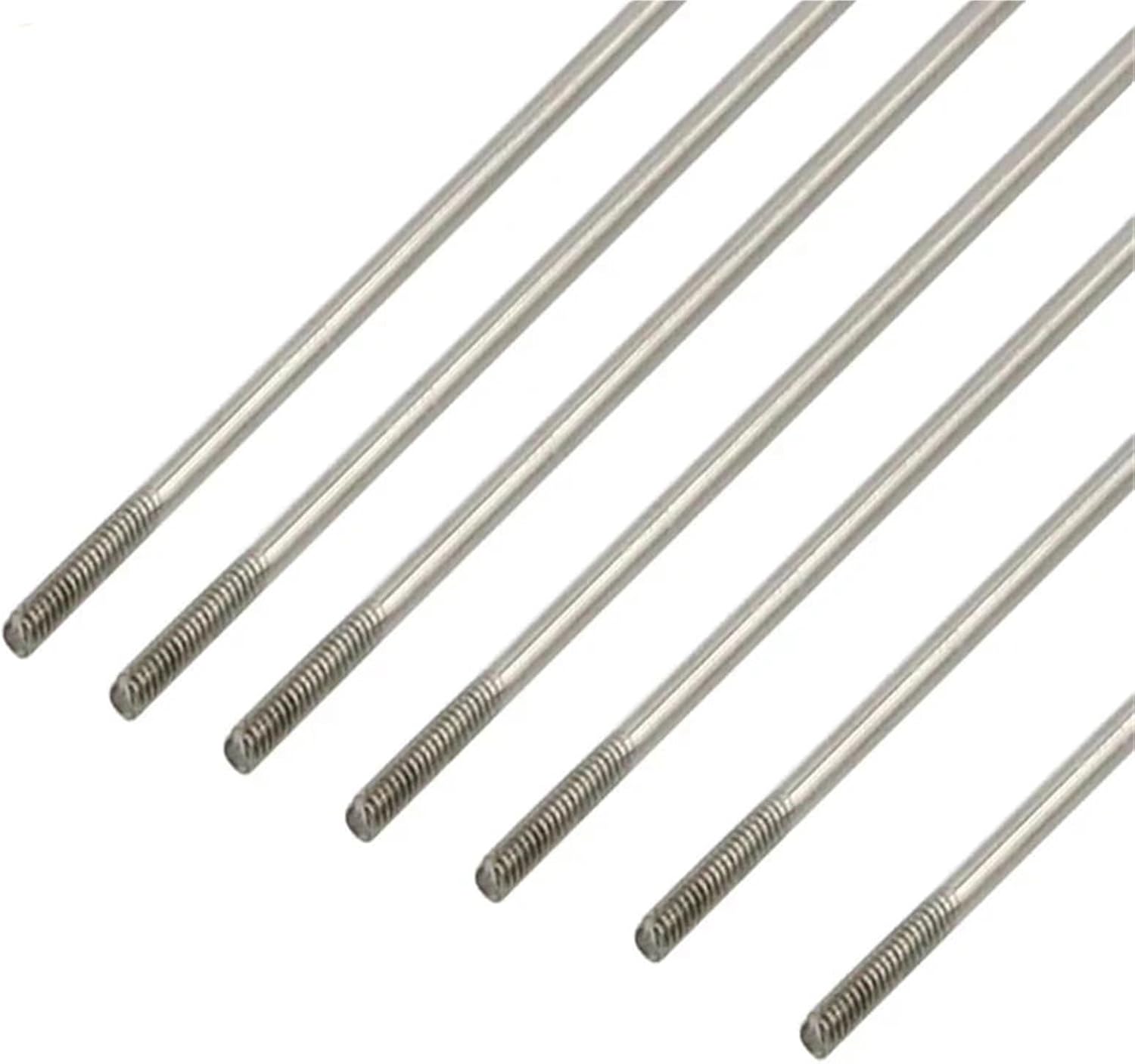 Bike Spokes 10pcs 12G 54-295mm Length Bicycle Stainless Steel with Nipples J Bend Silver