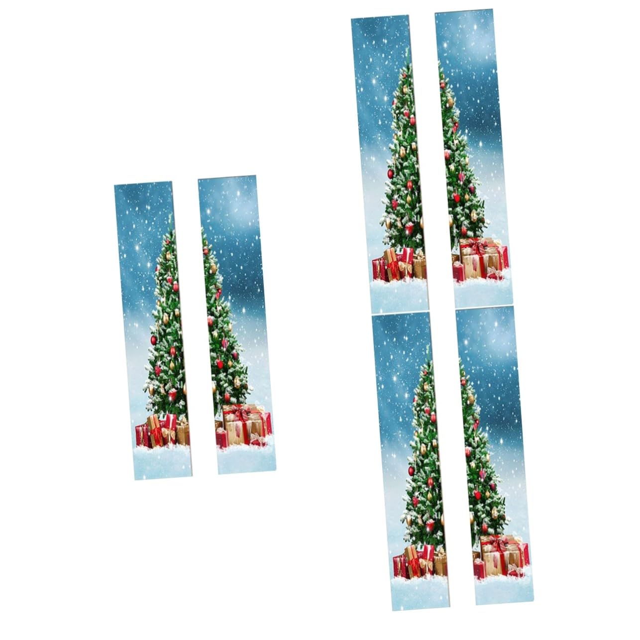 Affiche de noël en 6 feuilles pour habillage complet de porte d'entrée