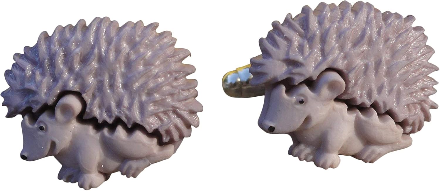 Hedgehog Cufflinks, Lapel Pins, Tie Bars, Earrings, Jewelry and Accessories