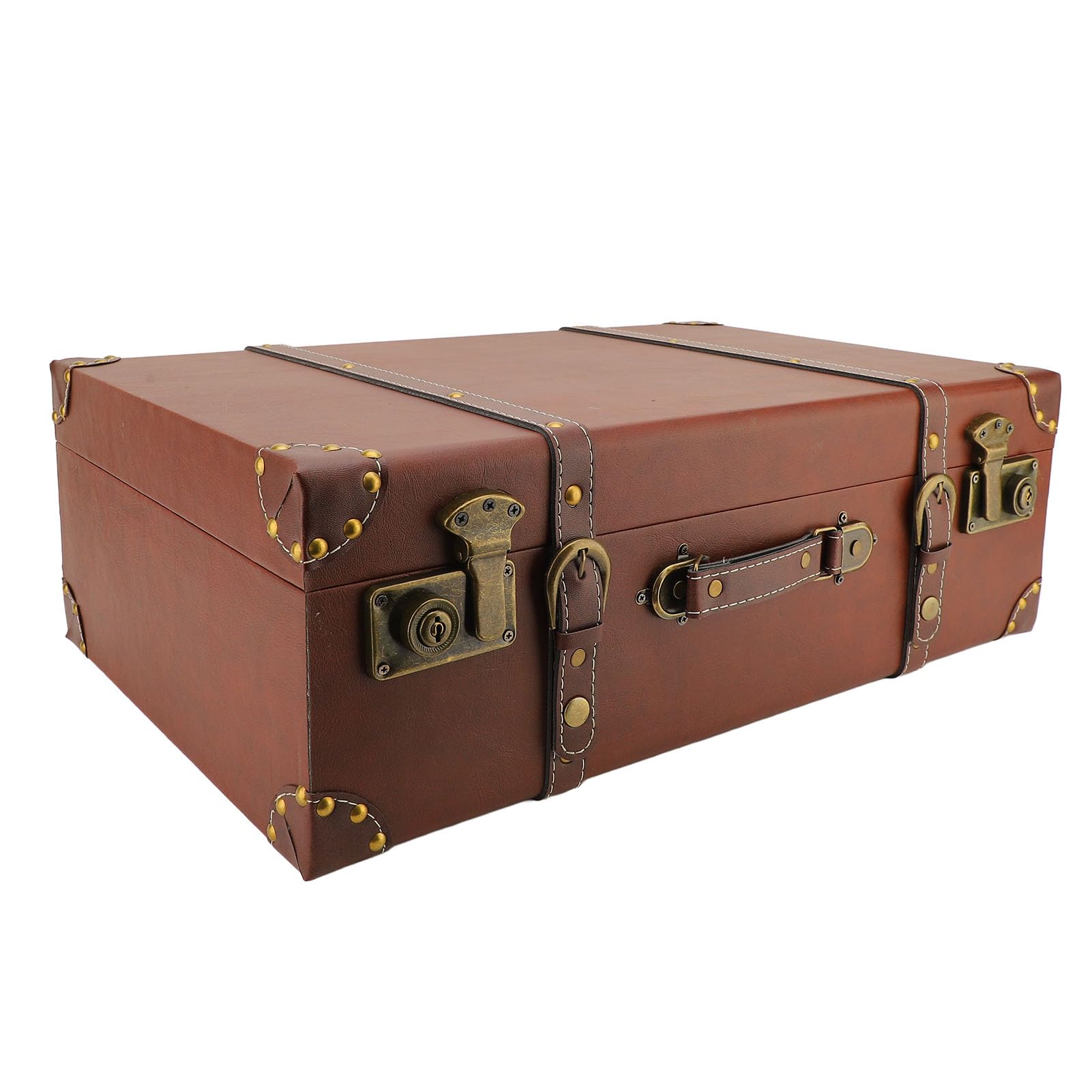 CHICIRIS Vintage-Retro-Koffer aus Holz mit Einzigartigen Legierungsschlössern für Zuhause, Reisen, Ausgehen, Mini-Aufbewahrungsbox für Familien