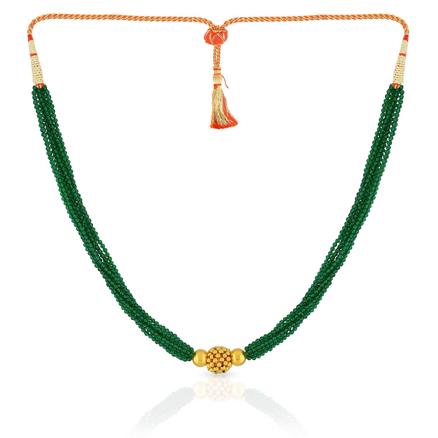 Gold Necklace for Women 22k | Pure Gold Traditional Maharashtrian Thushi/Tushi necklace 22kt(916) BIS Hallmark Gold for Birthday, Anniversary, Gudi Padwa & Festival Gift
