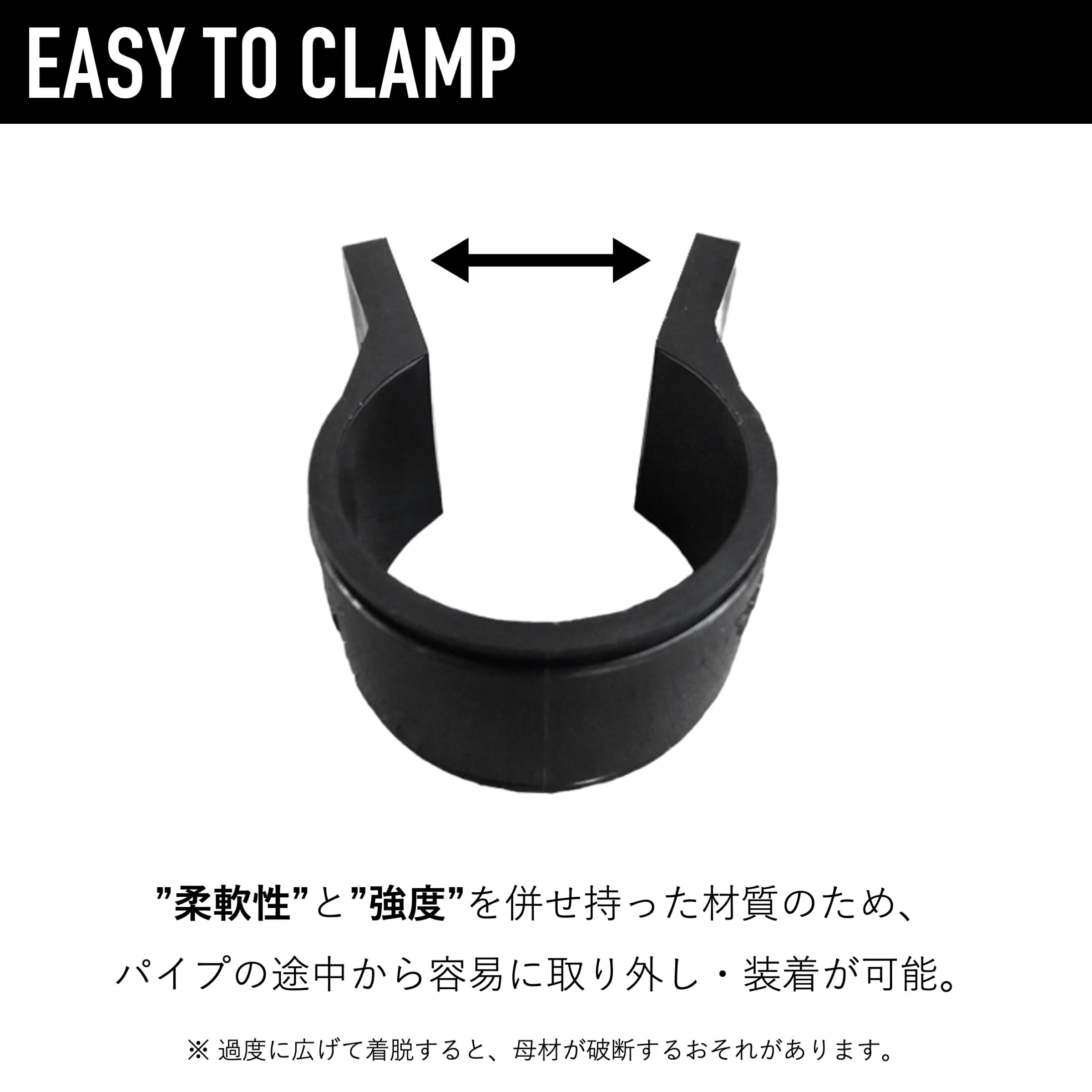 Amazon.co.jp: 興栄化成 樹脂パイプクランプ 34.9mm 固定金具