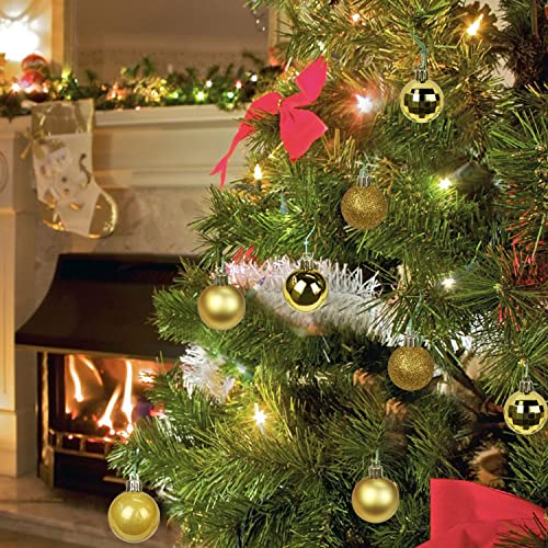 4CM Weihnachtsdeko Weihnachtskugeln, 40 Stücke Bruchsiche Christbaumkugeln Ornamente Weihnachtsbaumschmuck für Weihnachtsbaum… – Ansicht 5