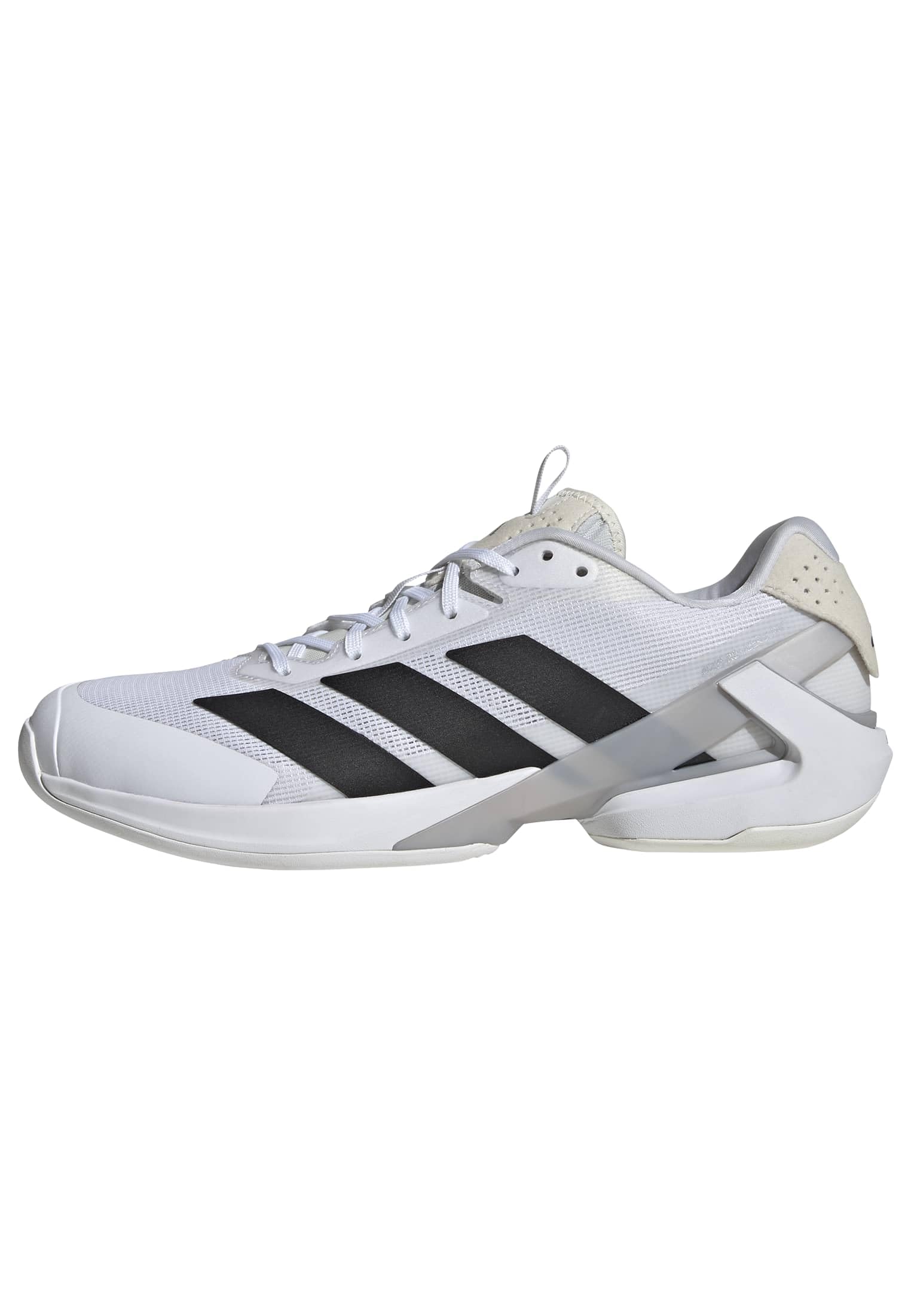 adidas Uomo Adizero Ubersonic 5 Tennis Shoes, Ftwr White/Core Black/Silver Met., 44 2/3 EU