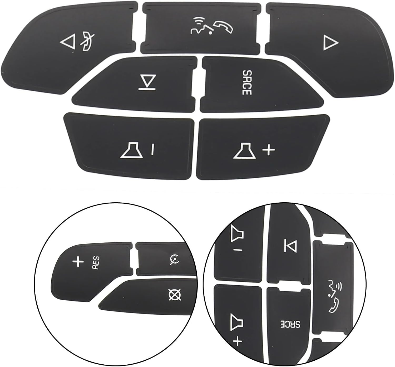 Car Air Conditioning Dash Button Sticker for GMC Yukon 2007 2008 2009 2010 2011 2012 2013 2014,Radio Dash Buttons Decal Replacement Stickers Auto Interior Accessories