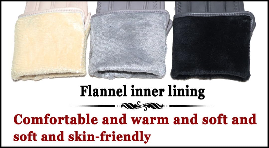Yeuyyben Guanti Da Donna In Pelle Di Pecora Calore Invernale E Guanti Da Guida In Pelle Da Donna Corti E Sottili