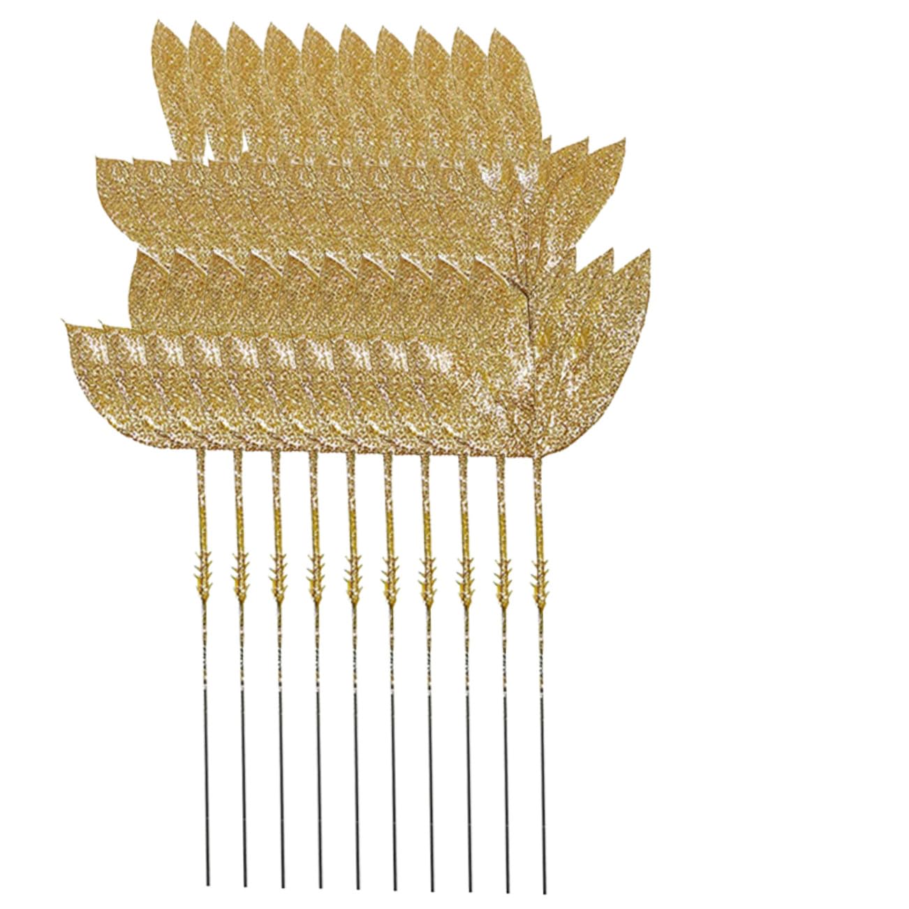 Hojas artificiales navideñas brillantes Zerodeko para manualidades y arreglos florales