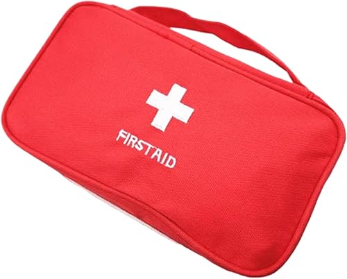Miniatura 6 de Bolsa de primeros auxilios, botiquín de primeros auxilios, bolsa de almacenamiento médico vacía, bolsa roja para traumatismos para primeros auxilios