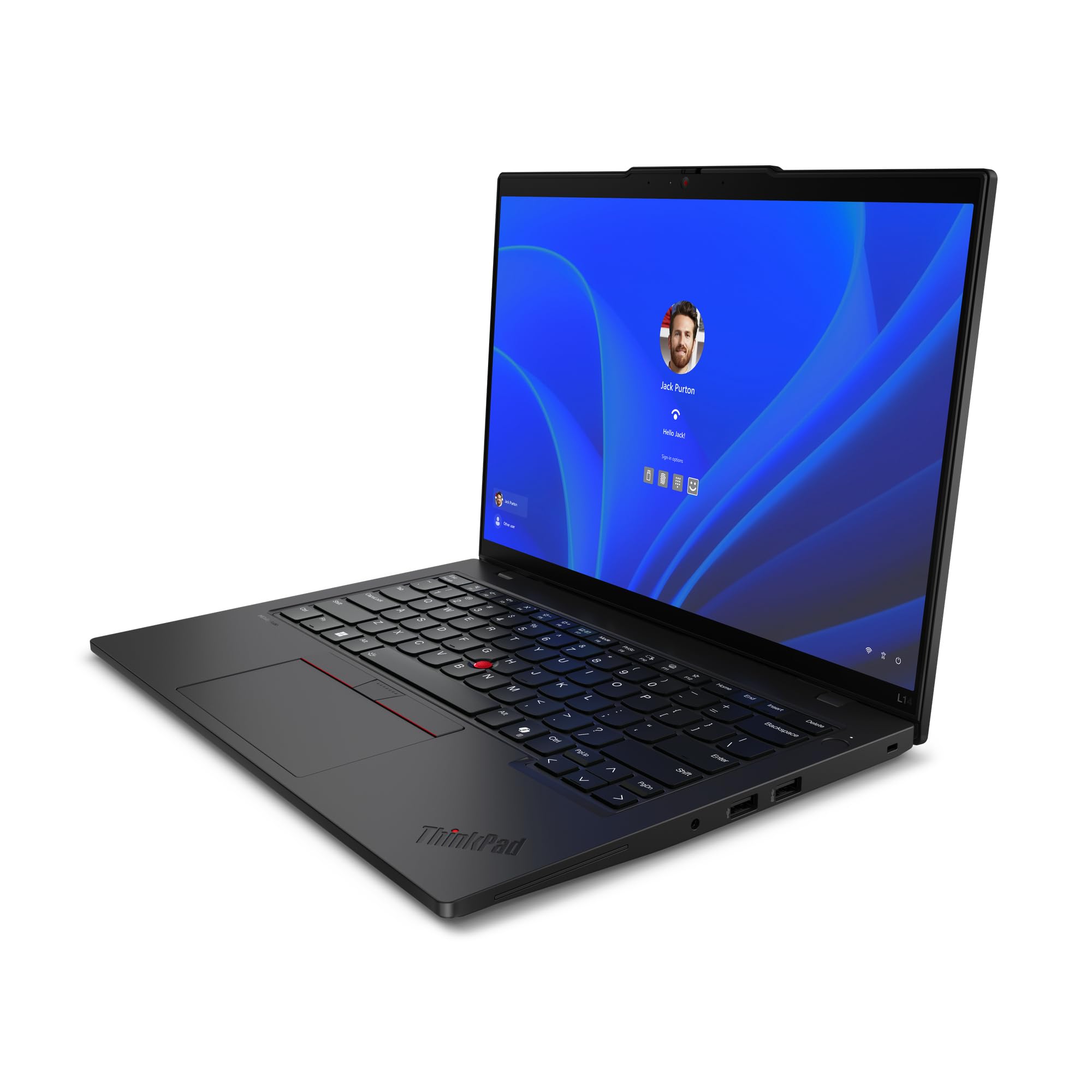 Lenovo ThinkPad L14 G5 14" laptop notebook, AMD Ryzen 5 Pro 7535U, 16 GB RAM, 512 GB SSD, WUXGA 1920 x 1200, Windows 11 Pro, klawiatura QWERTZ w języku niemieckim, czarny