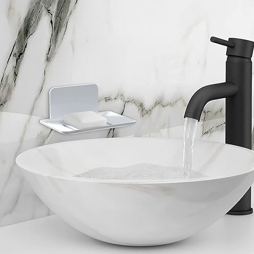 Miniatura 5 de Jabonera autoadhesiva para ducha, soporte de barra de jabón montado en la pared, bandeja de drenaje para jabón seco, estante ahorrador para baño