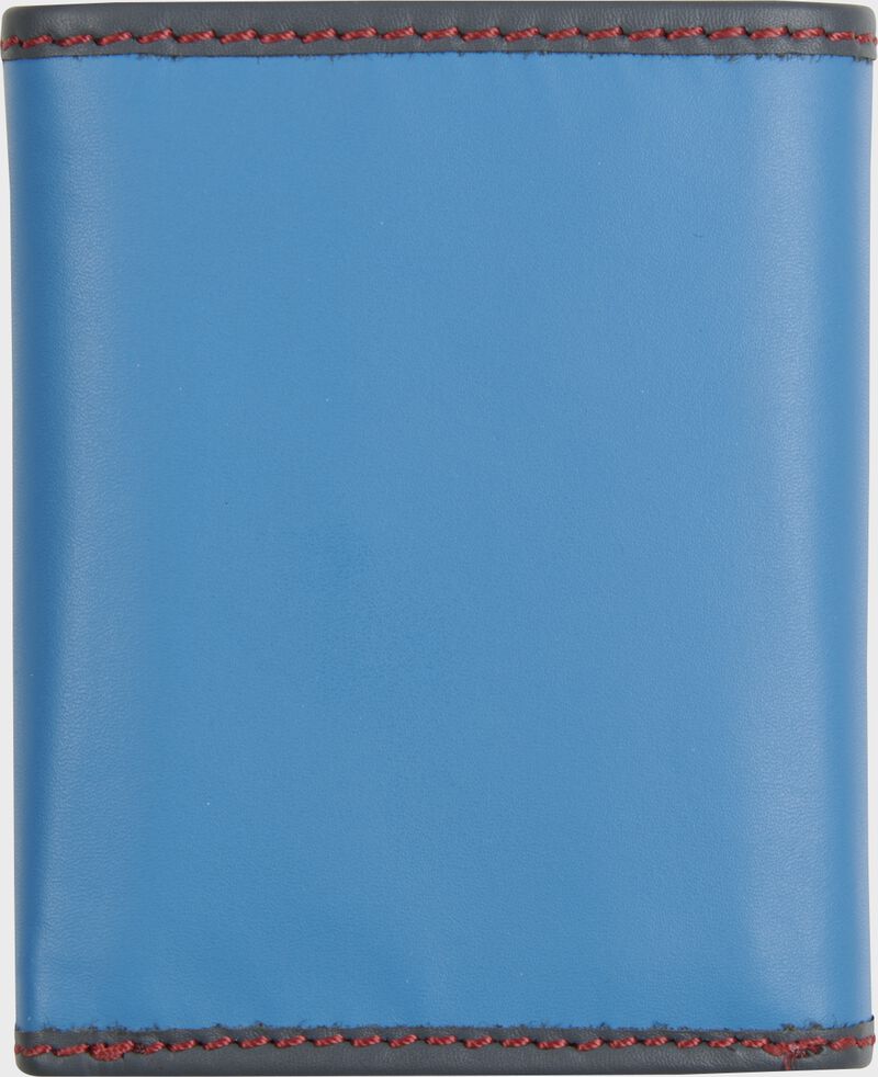 Rawlings "Pop Baseball Stitch Tri-Fold Leather Wallet - Premium Men's Sports Wallet (Light Blue)2