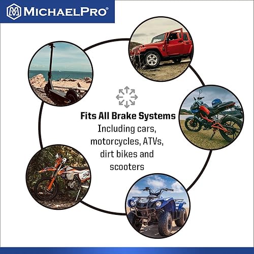 Miniatura 6 de MichaelPro MP019006 - Botella de purgadora de frenos manual de 34 oz (1000 cc) para contener líquidos de frenos usados, un conector de goma que se