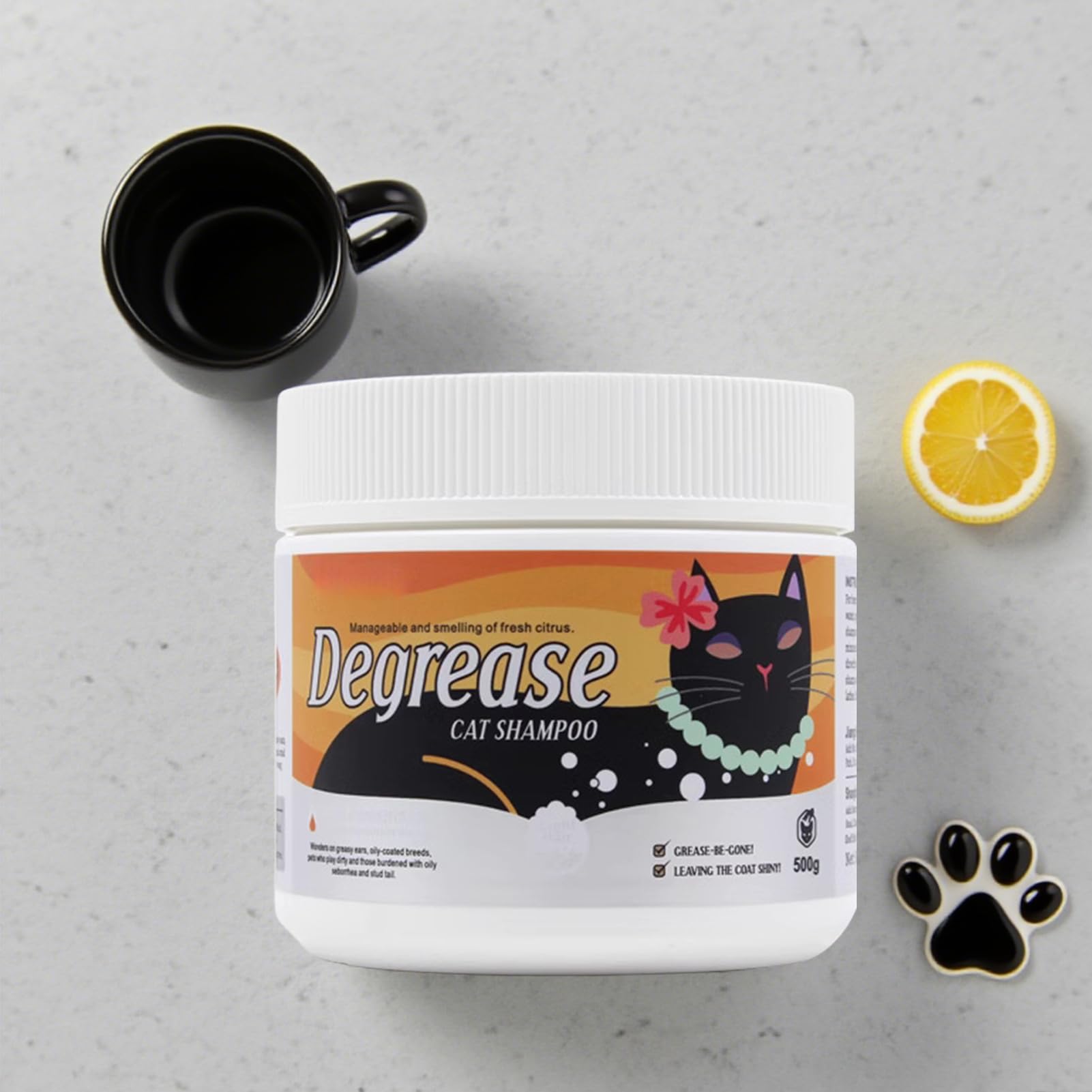 Shampoo Delicato per il Lavaggio Corpo Gatto Crema Shampoo Idratante 500g | Shampoo per Gatti per il Mento Nero e Coda, Toelettatura Quotidiana, Routine del Bagno, Igiene 'Anim