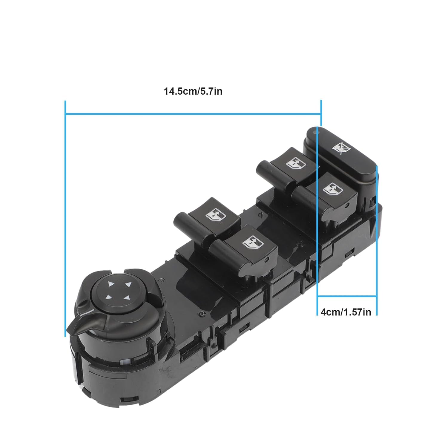 Interruttori Finestra per auto Pulsantiera 156106393 Compatibile per Alfa Romeo Giulietta 2010-2020 lato conducente Ascensore per vetri per finestrini Plastica Nero (156106393)