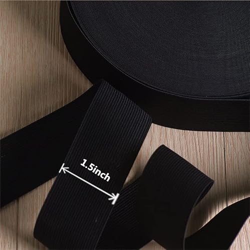 Magnoloran Elastic Band for Sewing, 1.5 Inch Elastic for Sewing Elastic Straps Wig Band Edge Band Knit Spool Sewing Band for Waistbands Pants Clothes & Lace Front Wigs((10 Yard Black, 10 Yard White) - Thumbnail 5