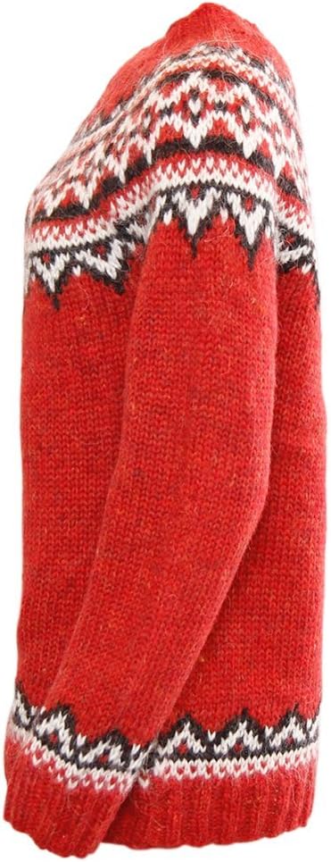 ICEWEAR Brynja 100% Icelandic Wool Hand Knitted Jumper with Crew-Neck