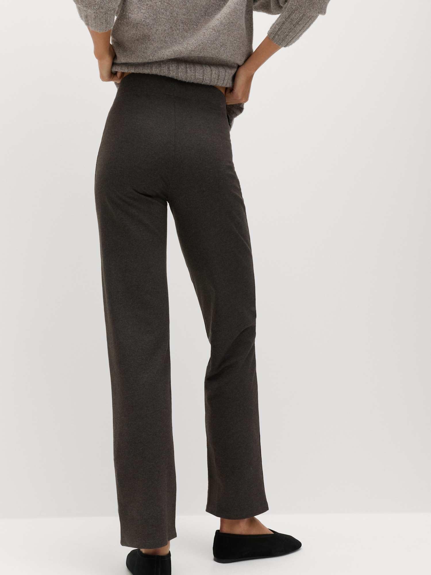 Marks & Spencer Jogging Jambes Droites Femme à Haute Teneur en Coton, StayNew™, Taille Élastiquée