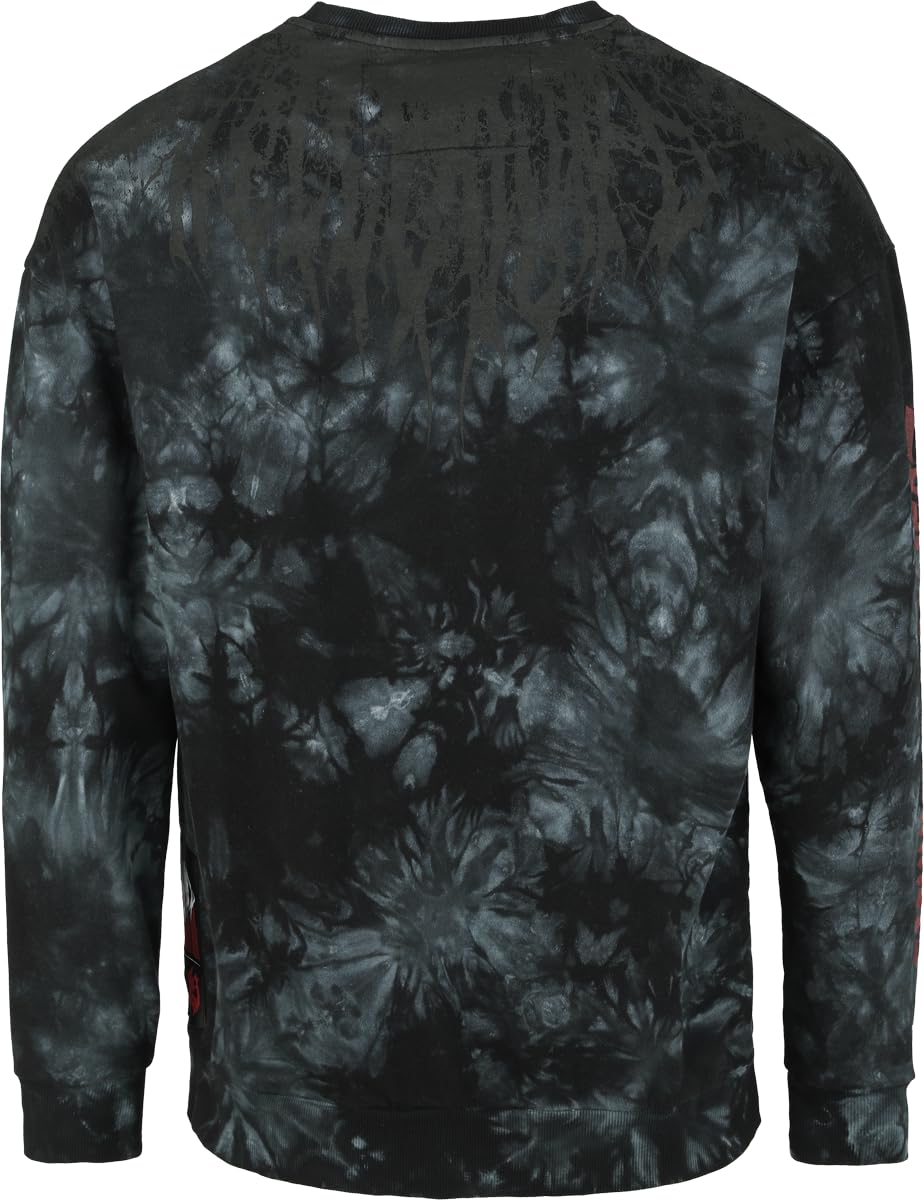 Rock Rebel by EMP Herren graues Sweatshirt im Batik-Look