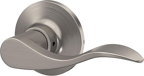 Miniatura 6 de Manilla Wave con moldura redonda para puerta de pasillo y armario, acabado de níquel satinado, paquete de 8