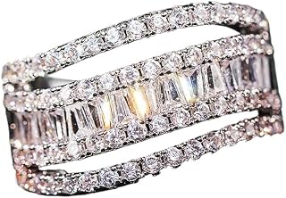 Ring med kubisk zirkonia för kvinnor – guldpläterad enkel design, statement-smyckesgåva till henne, födelsedagspresent till fru, flickvän eller bästa vän