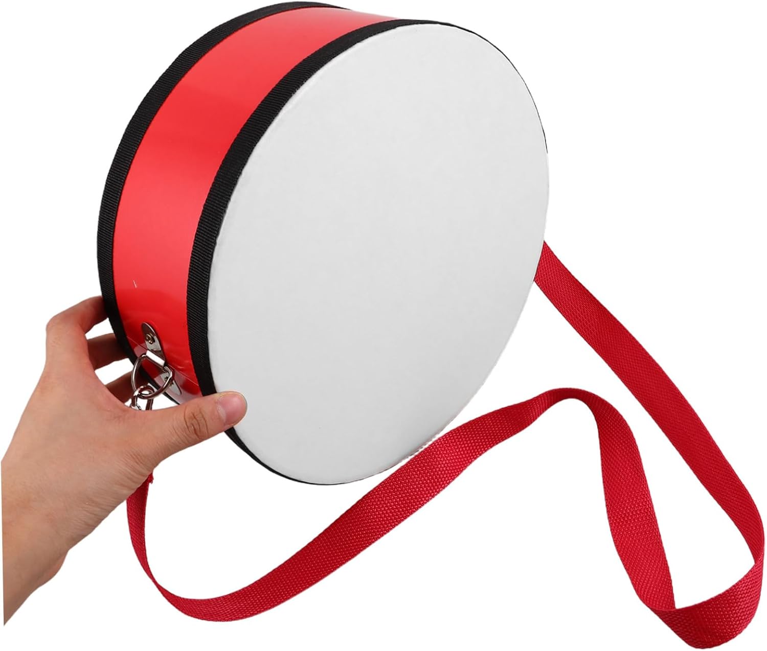 1 Set Red Marching Snare Drum for Lightweight Handheld Drum with Convenient Strap for Outdoor Performances Enhances Team Spirit and Music Enjoyment