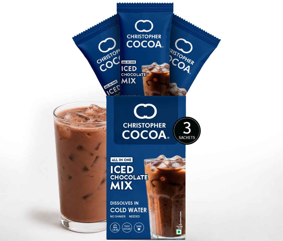 Christopher Cocoa Iced Chocolate Mix | Instant Cold Chocolate Drink Powder | 3 Sachets x 30g | Creamy Café Style Iced Chocolate-image-13