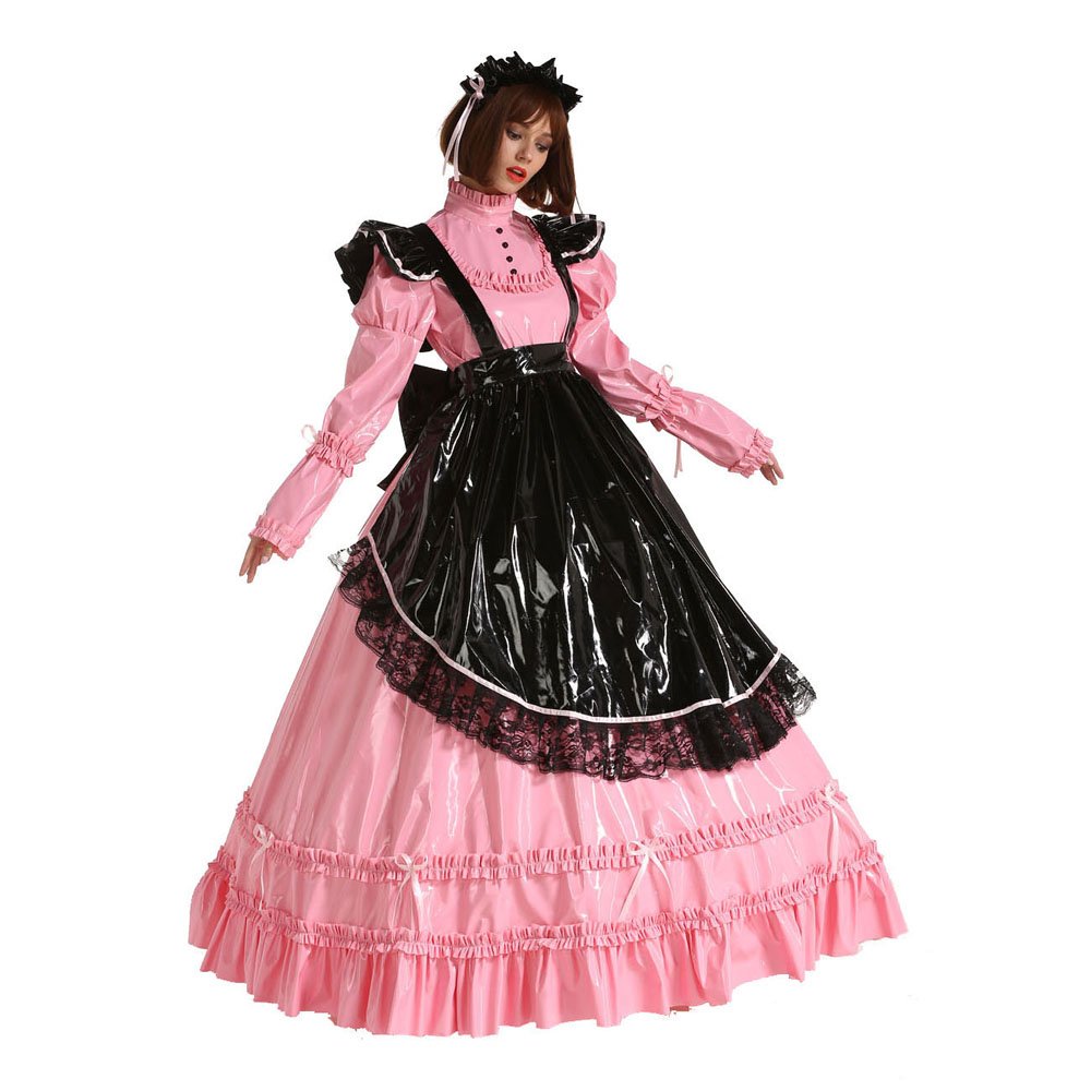 Buy GOceBaby French PVC Prissy Sissy Maid Lockable Long Dress Costume ...