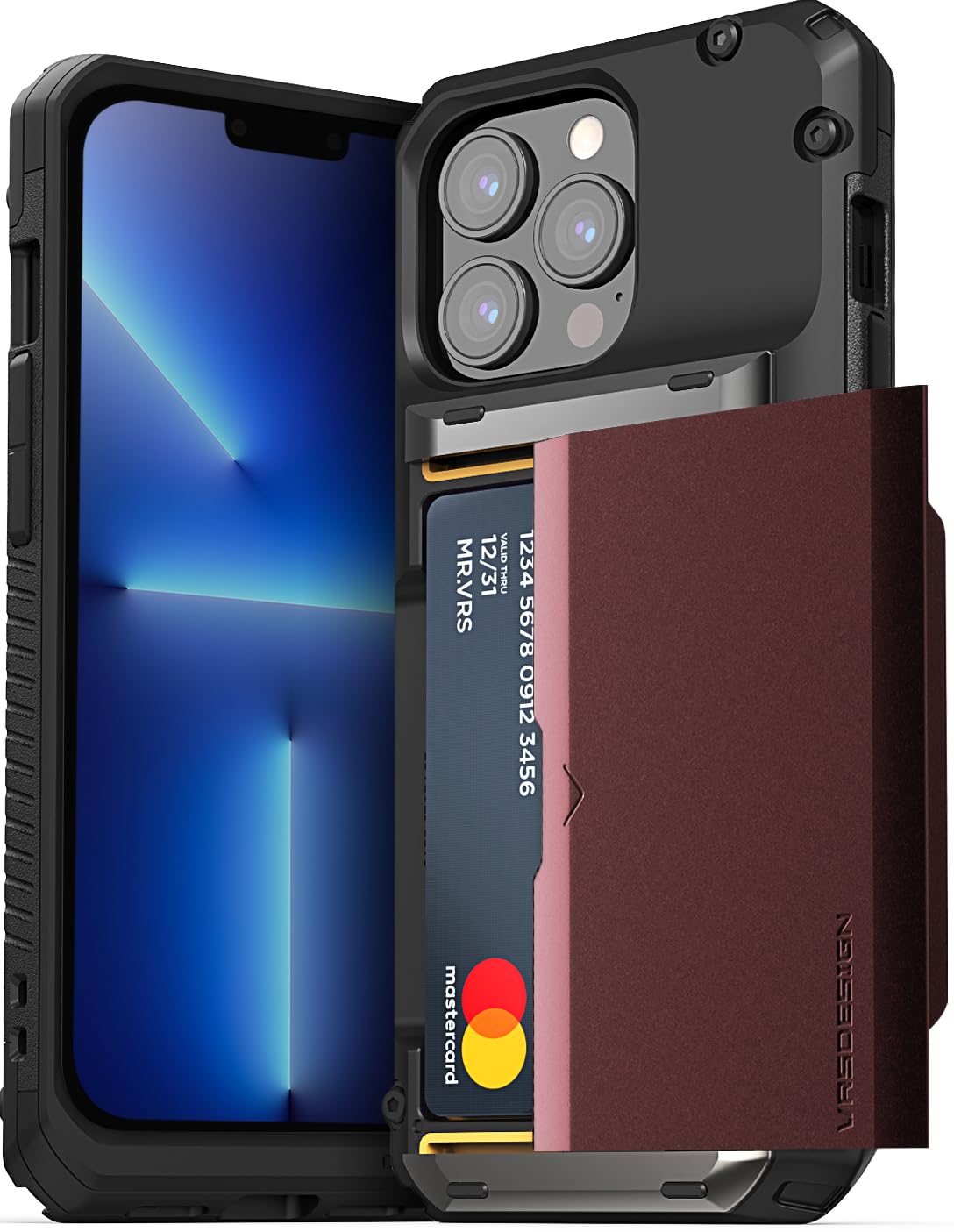 Coque iPhone 13 Pro antichoc avec porte-carte intégré robuste VRS Design - 8
