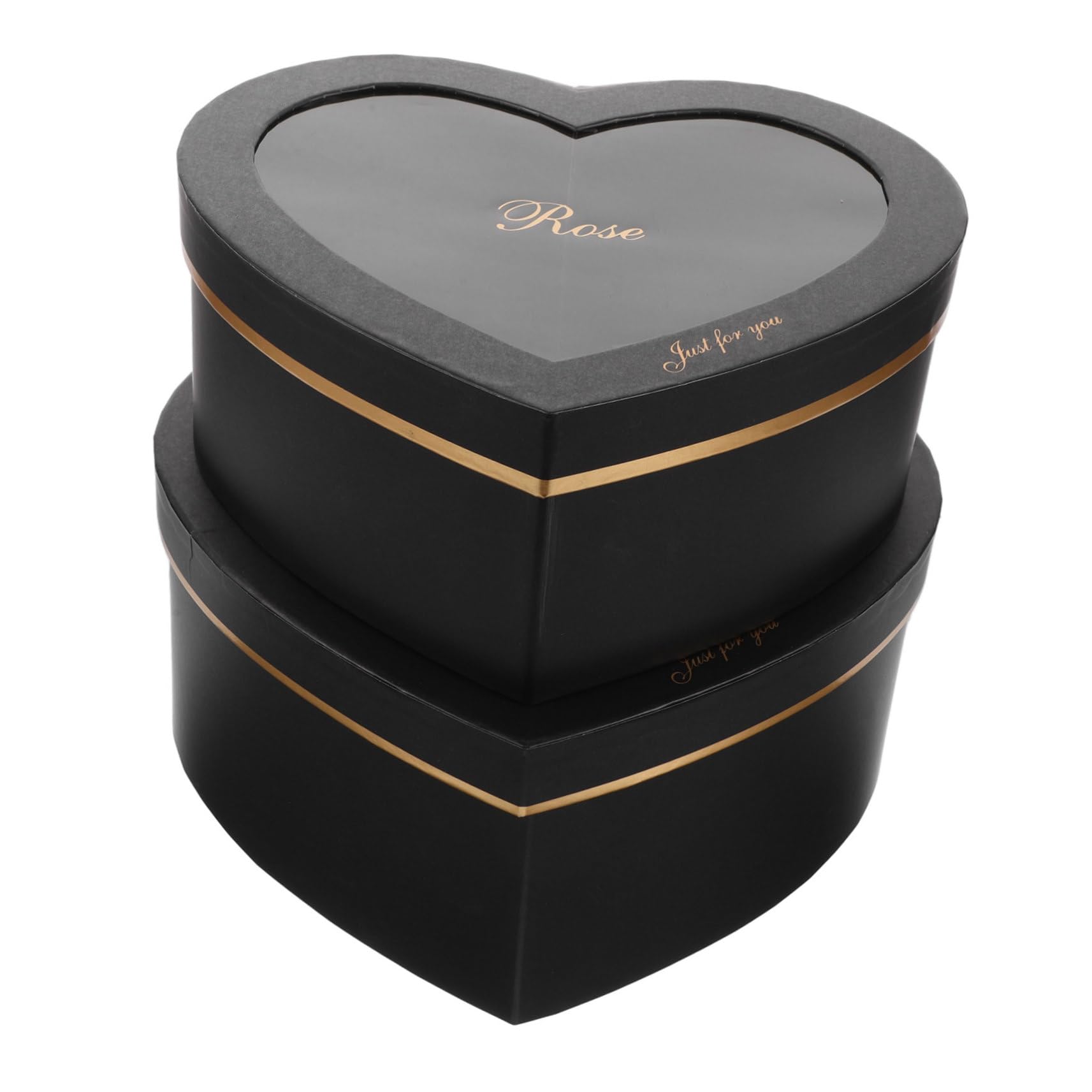 VALICLUD 2stücke Herzförmige Geschenkboxen Mit Deckel Schwarze Kartonblumenboxen Für Valentinstag Muttertag Und Für Cookies Parfüm Und