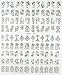 108Pcs 3D Black Flower Nail Art Stickers Decals Stamping DIY Nail Decoration Tools