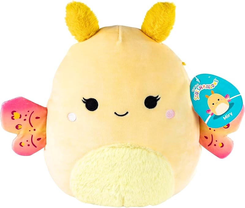 10-Inch Miry Moth Jazwares Butterfly Plush | Soft Squishy Collectible Moth Butterfly Pillow Stuffed Animal Plush Toy Gift for Kids, Boys & Girls