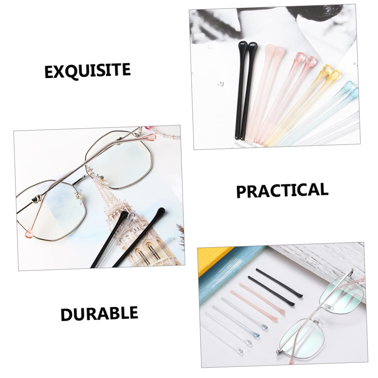 30pièces Embouts De Lunettes Antidérapants Protection De Branches Pour Lunettes Confort Et Maintien Optimal Accessoire Pratique Vue
