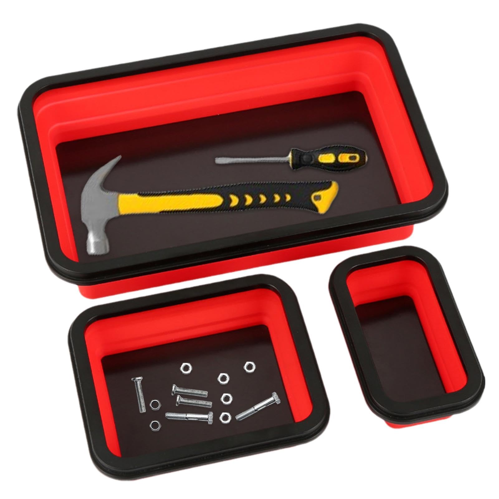 Agnetic Parts Tray Set, Faltbare Magnetische Werkzeugablage, Magnetische