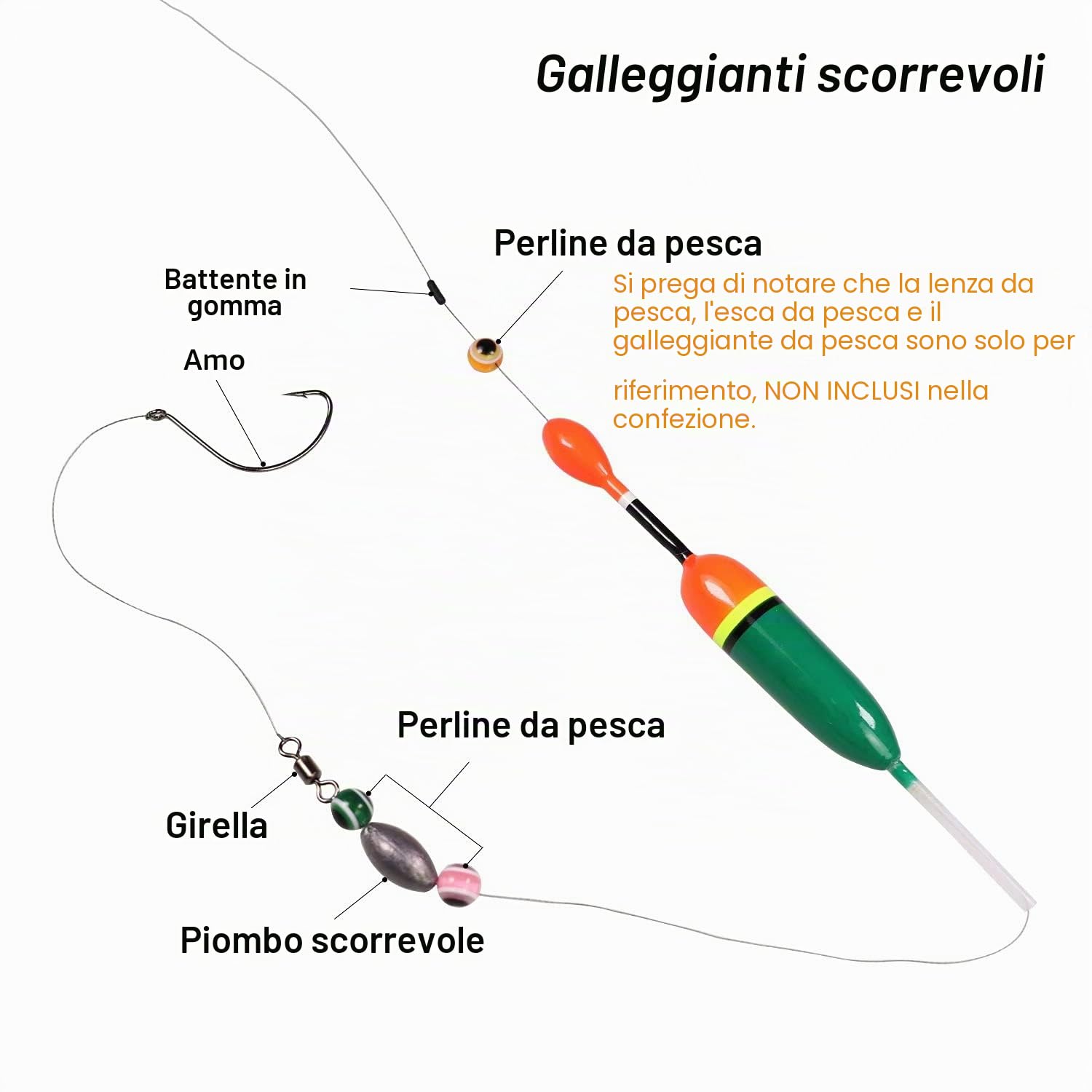 THKFISH Piombi da Pesca Accessori Pesca Texas Rig,Carolina Rig,Ami da pesca,Bobber Stopper,perline pesca,Anelli di pesca,Girelle da Pesca 64pezzi/219pezzi/50pezzi