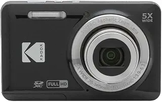 KODAK (コダック) PIXPRO 使いやすい ズーム FZ55-BK 16MP デジタルカメラ 光学5倍ズーム 広角 28mm 2.7インチ液晶画面 (ブラック)