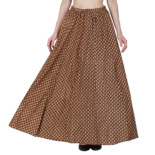 Image of Sttoffa Cotton Printed Women Wear Maxi Long Skirt 40 inch inch Full Length