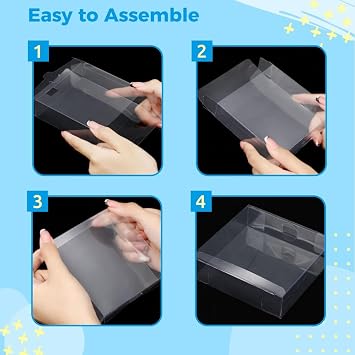 100 Clear Plastic Favor Boxes, 4X4X1.2In Transparent Gift Containers For, Chocolate, And More