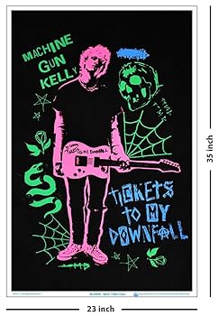 Machine Gun Kelly 直筆サイン MACHINE GUN KELLY SIGNED FRAMED TICKETS TO MY DOWNFALL CD