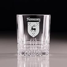 Hennessey Irish Coat of Arms Perfect Serve Cut Glass Tumbler - Set of 4