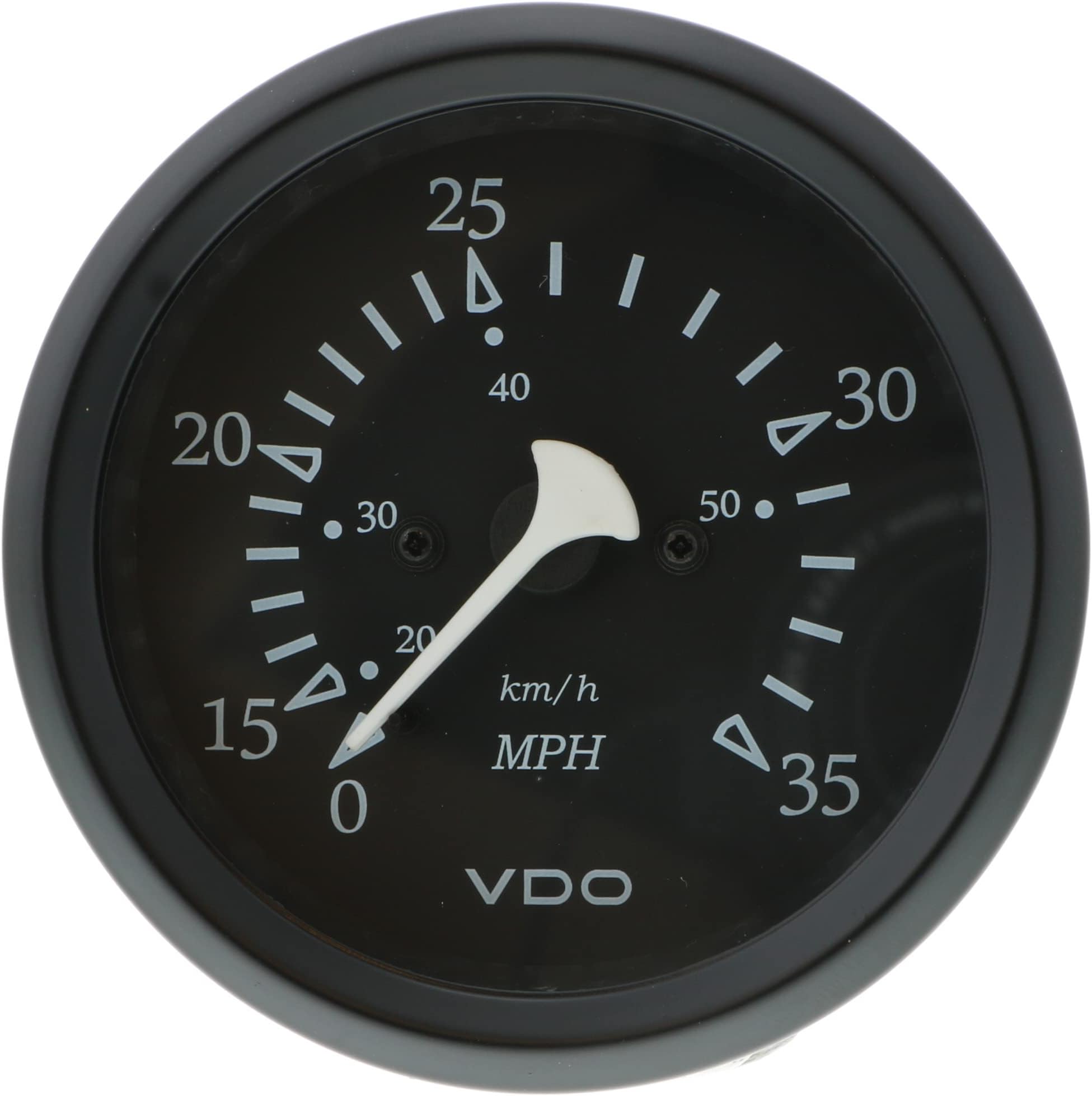 260-11796 Cockpit Marine Black 35MPH 3 3/8" (85mm) Pitot Speedometer - Black