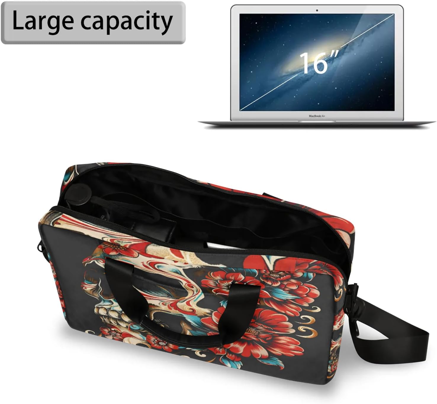 Laptop Bag 15.6 Inch Laptop Sleeve Case with Shoulder Straps Computer Slim Briefcase for Men and Women